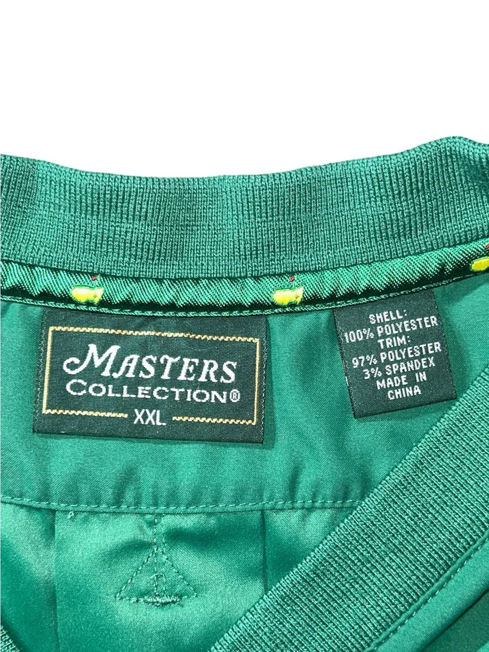 Masters Collection Golf Windshirt Men’s XXL Green V-Neck Pullover Augusta